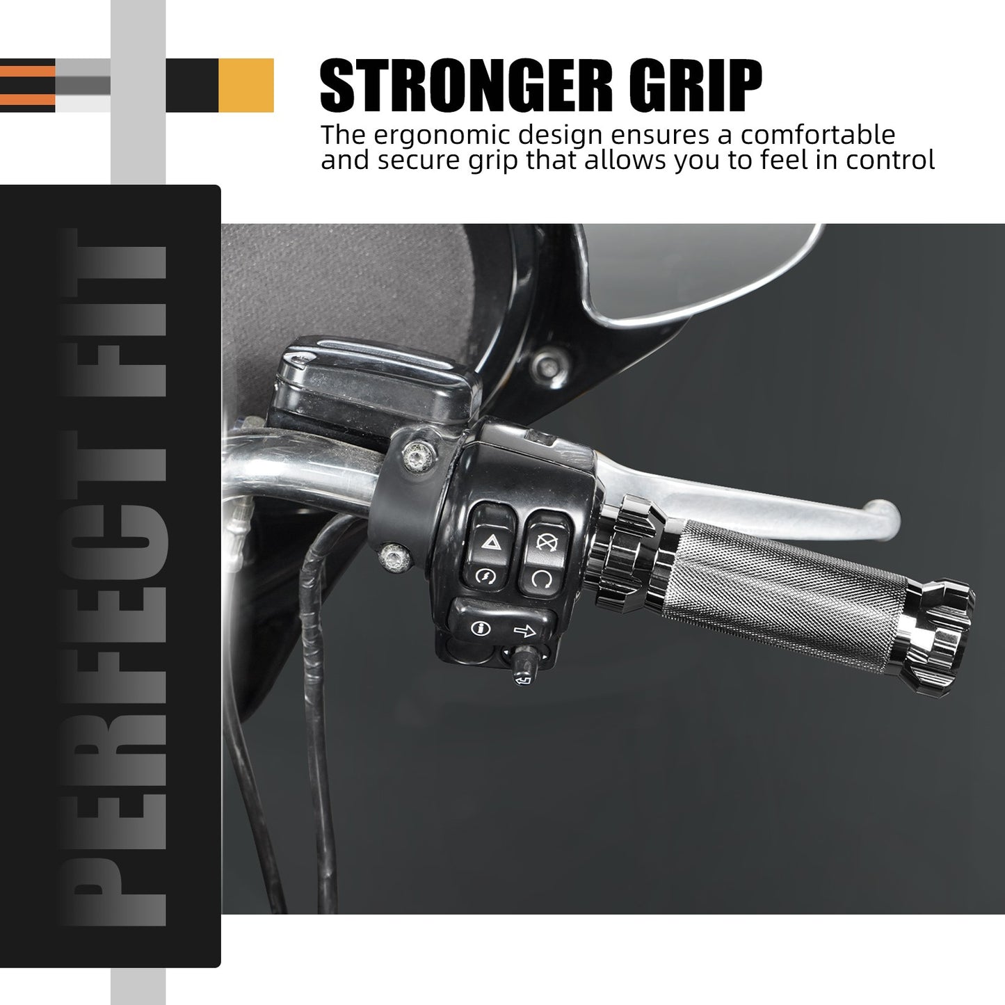 Handlebar Hand Grips For Harley Road King FLHR Road Glide FLTRX Street Glide FLHX Fat Boy 114 FLFBS Low RiderST Heritage Classic