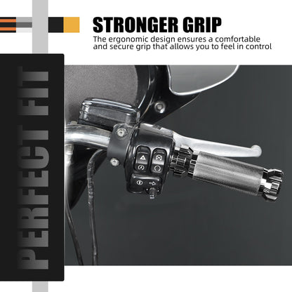 Handlebar Hand Grips For Harley Road King FLHR Road Glide FLTRX Street Glide FLHX Fat Boy 114 FLFBS Low RiderST Heritage Classic