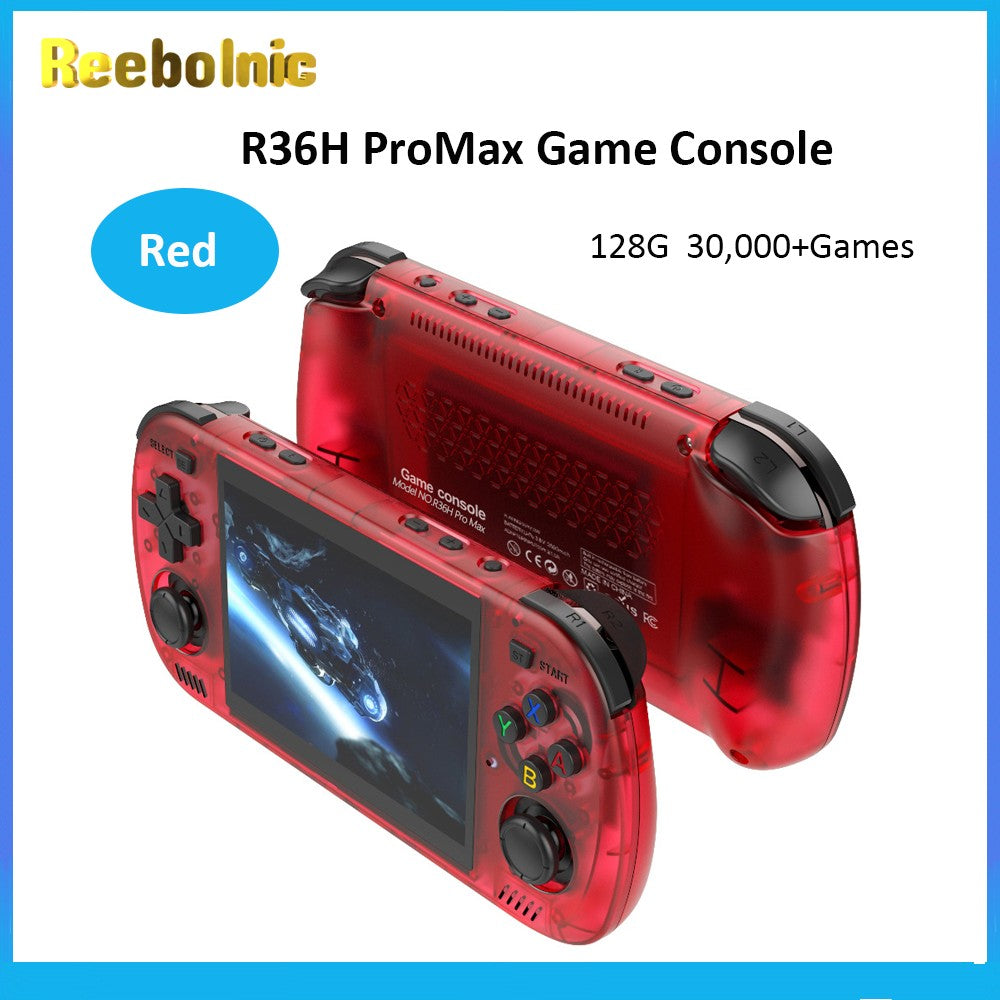 Reebolnic R36H ProMax Handheld Game Console 4.2Inch OCA Screen RK3326 Cortex A35 Arkos2.0 Retro Video Game Console Simulators