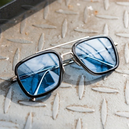 Fashion Steampunk Men Sunglasses Tony Stark Iron Man Sun Glasses Vintage Metal Eyewear Steam Punk Sunglass UV400 Male Gafas