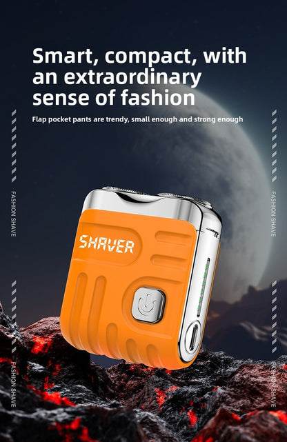 Waterproof Electric Smart Shaver Travel Razor Mini Dual Blade Shaver Men Shaver Portable Beard Trimmer Remover Rechargeable