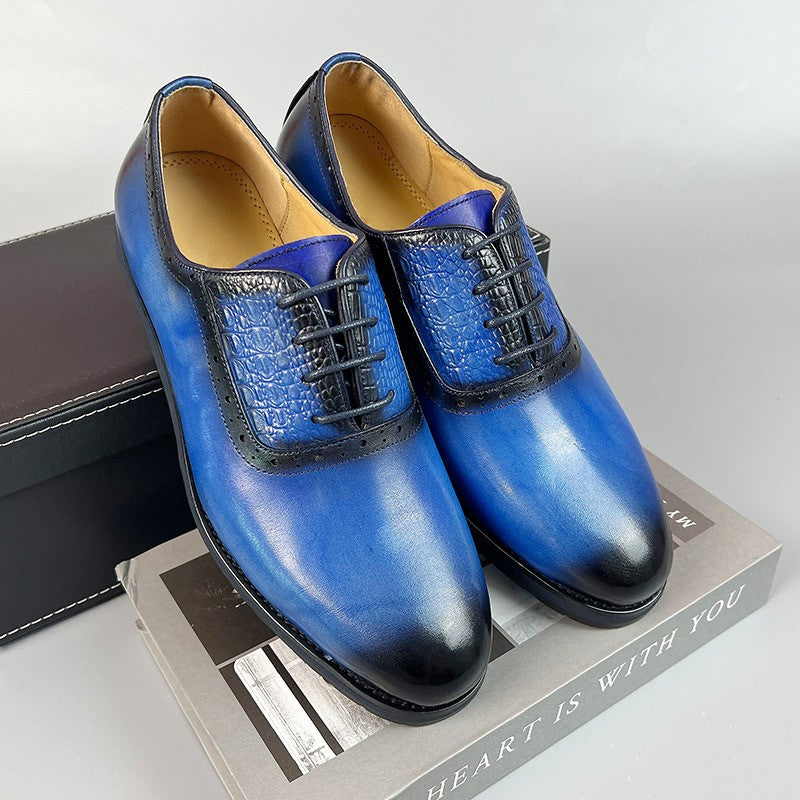 Handmade men shoes luxury brand high quality Genuine Leather dress shoes Man Fashion Formal Office Oxford Male Footwear Social