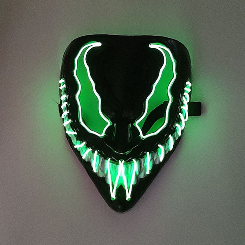 Wireless LED Purge Mask Halloween Horror Party Carnival Cosplay Costume Props Halloween Purge Masks 10 Colors LED Mask Men Women