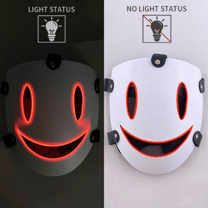Anime High Rise Invasion Sniper LED Light up Mask Japanese Killer Japanese White Masks Carnival  Halloween Party Costume Props