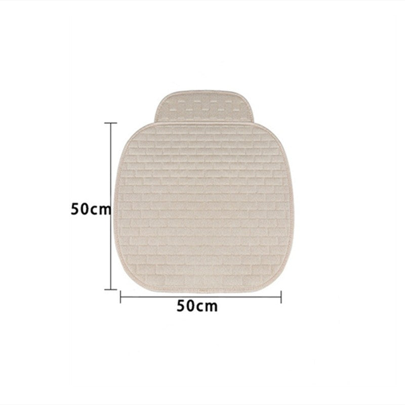 New Universal Size Anti-slip Car Seat Cover Car Seat Front Seat Protector Cushion Linen Fabric Car Accessories No Backrest