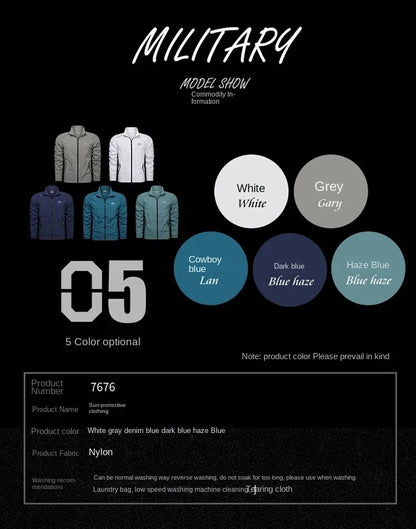 2025 Mens Sportswear Spring Summer Tracksuit 2 Piece Sets Sports Suit Sun Jacket + Pant Running Set Male Gym Exercise Clothing