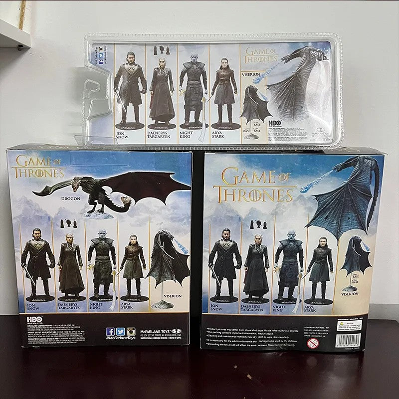 Jon Snow Night King Daenerys Targaryen Frost Wyrm Viserion Black Ice Dragon Rhaegal Action Figure Model Toys Desktop Decoration