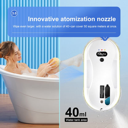 PuRuiKai Window Cleaning Robot Vacuum Cleaner, Window Cleaning Robot, Water Spray Glass Cleaning Robot, Water Spray
