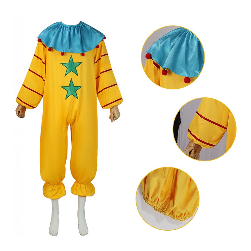 Game Killer Klowns From Outer Space Cosplay Costume Adult Unisex Jumpsuit Full Set Accessories Uniform Halloween Carnival Suits