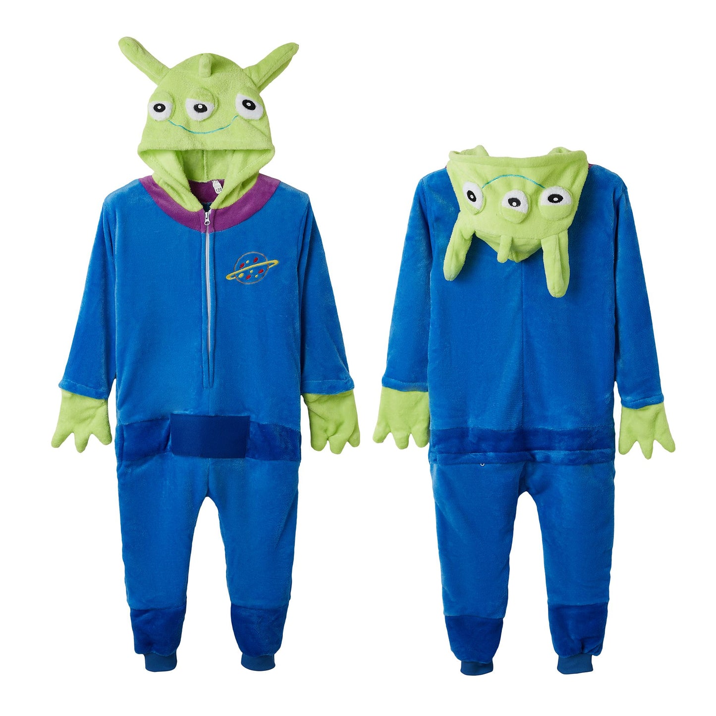 Kigurumi Unisex Three Eyed Monster Anime Cosplay Costumes Onesies Animal Pajamas Halloween Christmas Party Costume for Women Men