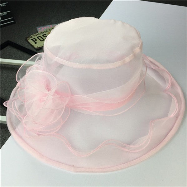 Chapéu Fascinator Derby para Igreja de Organza para Mulheres Chapéu de Casamento para Chá Kentucky Chapéu Derby para Mulheres Fedoras de Aba Larga Formal Kentucky