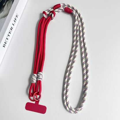 Personalized Trend Double Color Mobile Phone Universal Lanyard Diagonal Span Long Rope Shoulder Strap Rope Fashion Safety Rope