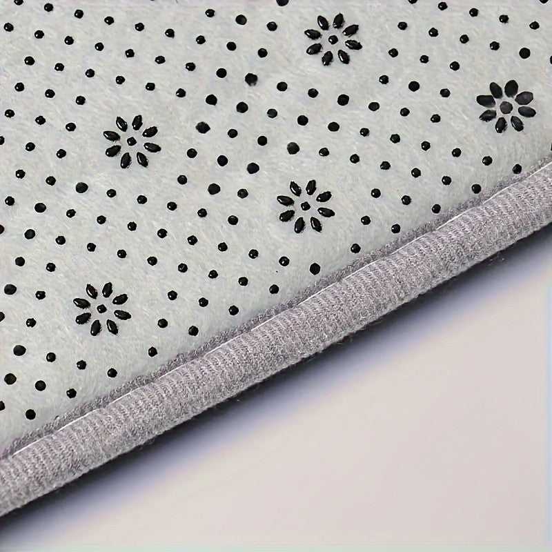 Tapete Absorvente de Banheiro em Formato de Desenho Animado Tapete Antiderrapante para Chuveiro Tapete de Entrada em Flanela Estampado Resistente à Sujeira