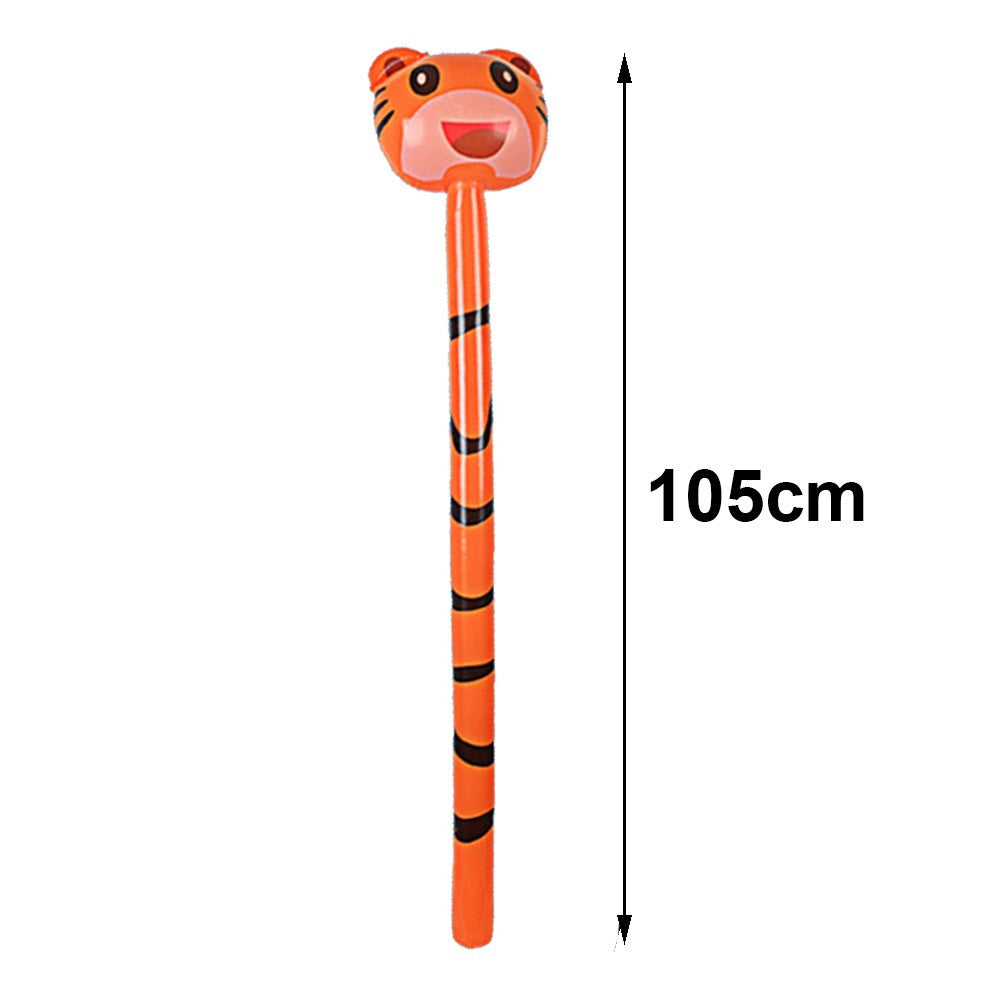 1/3/5pcs Inflatable Animal Theme Horsehead Stick Cowboy Giraffe Elephant Unicorn Cartoon Animal Baby Birthday Party Supplies