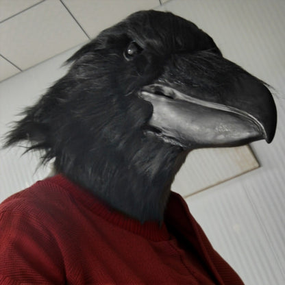 Funny Bird Mask Black Latex Cosplay Crow Masks Horror Beak Adult Halloween Cosplay Prop Fancy Dress Toys Masquerade Mask Joker