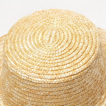 Chapéu de palha liso personalizado Chapéu boater de verão Fedora Chapéu de sol de praia Chapéu de palha base para fascinator artesanal