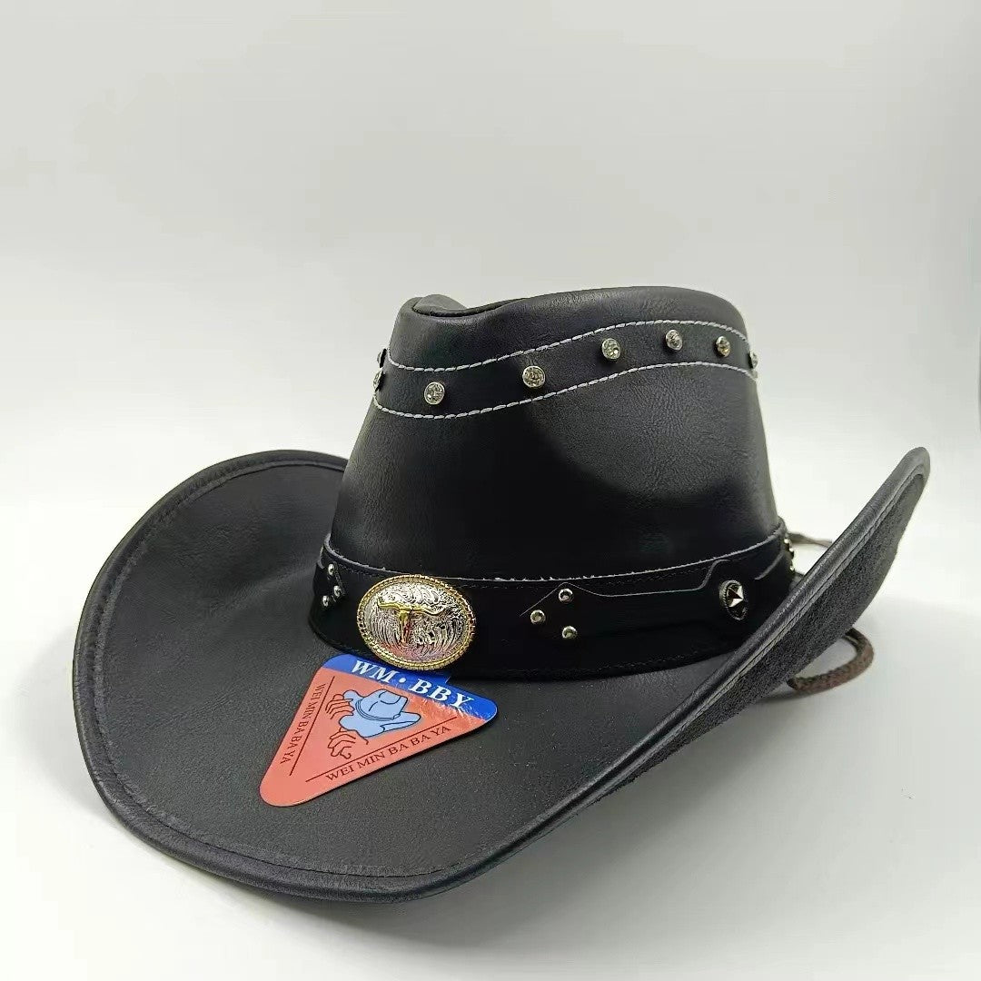 Chapéu de vaqueiro ocidental feito à mão com bordado tridimensional, chapéu de palha masculino, chapéu feminino para atividades ao ar livre, luxo leve europeu e americano