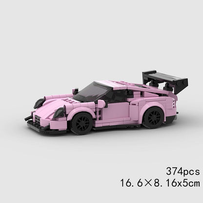 MOC Speed Sports Super Carro de Corrida Blocos de Montar DIY Tijolos Cidade Rally Técnico Grande Veículo de Corrida Presente de Natal Brinquedo