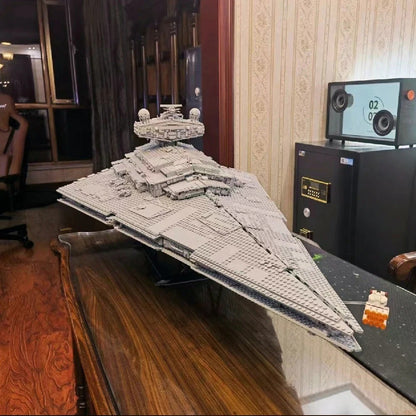 Montar Decoração de Casa Imperial Navy Stormtrooper Star Destroyer Galactic Empire Star Cruiser Starfighter Dark Fleetship 75252