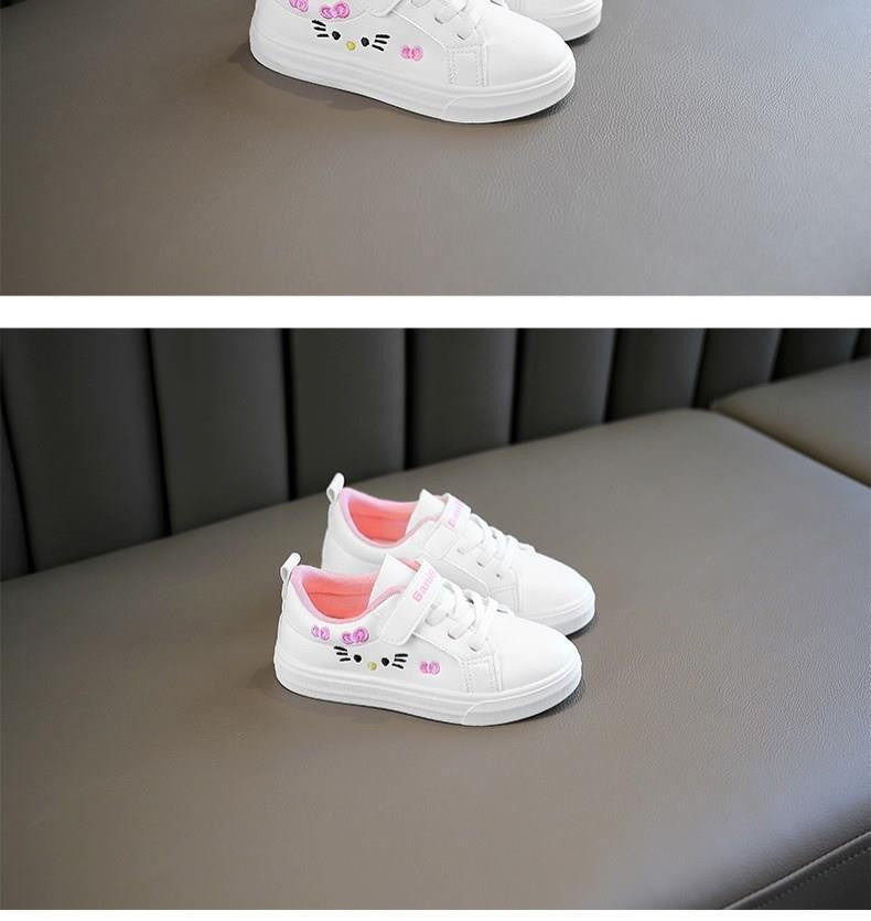 Kids White Sneakers 2025 Fall Slip Resistant Durable Spring Autumn Shoes for Girls 4-16 Years Old Fashion Casual Sports Shoes
