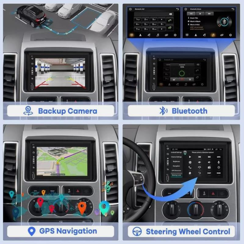 7inch Android 13 AHD Camera Car Stereo Radio +2+32G Microphone GPS Navi For 2013 2014 Ford F-150 Raptor GPS FM Player