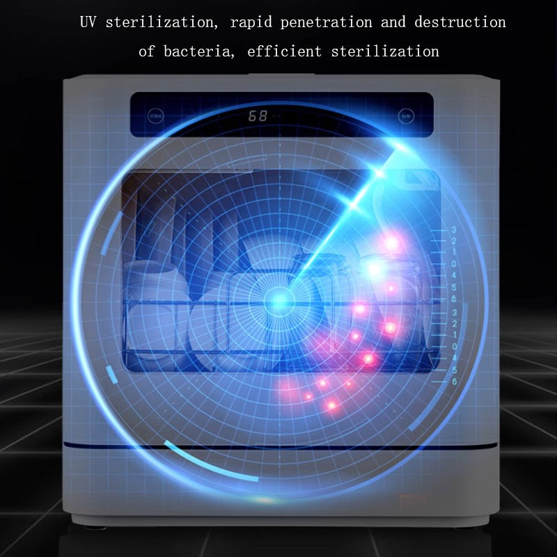 Desktop dishwasher, household fully automatic disinfection, drying sink, energy-saving, water-saving, strong cleaning