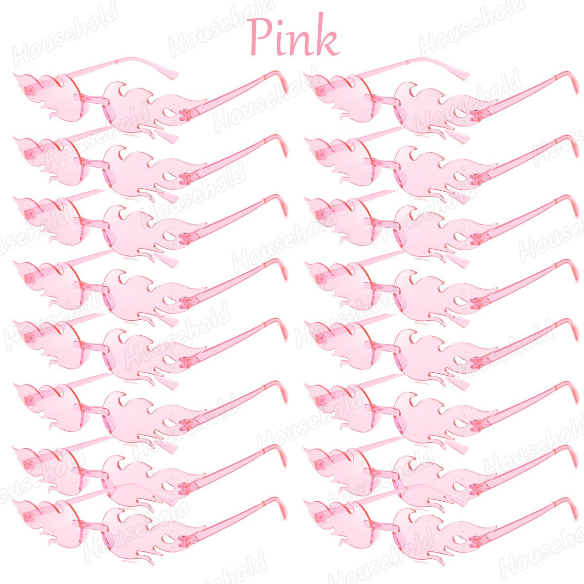 12-120Pcs Fire Flame Sunglasses Rimless Fire Sunglasses Candy Color Party Sunglasses Wedding Funny Sunglasses for Guest
