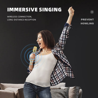 Microfone Sem Fio Xiaomi 2.4G UHF Frequência Fixa 2 Canais Microfone de Mão Para Festa Ao Vivo Karaokê Reunião Profissional