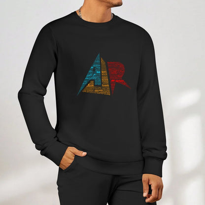AJR typography - Solid Default Colours Pullover mens clothing men's winter sweater japanese style men's sweatshirt