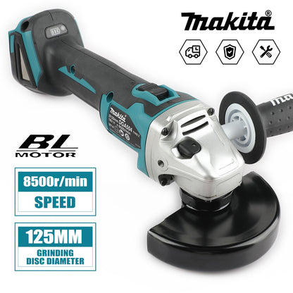Makita DGA504 Esmerilhadeira Angular Elétrica a Bateria de Lítio 18V sem Escovas, Polidora, Máquina de Corte de Alta Potência