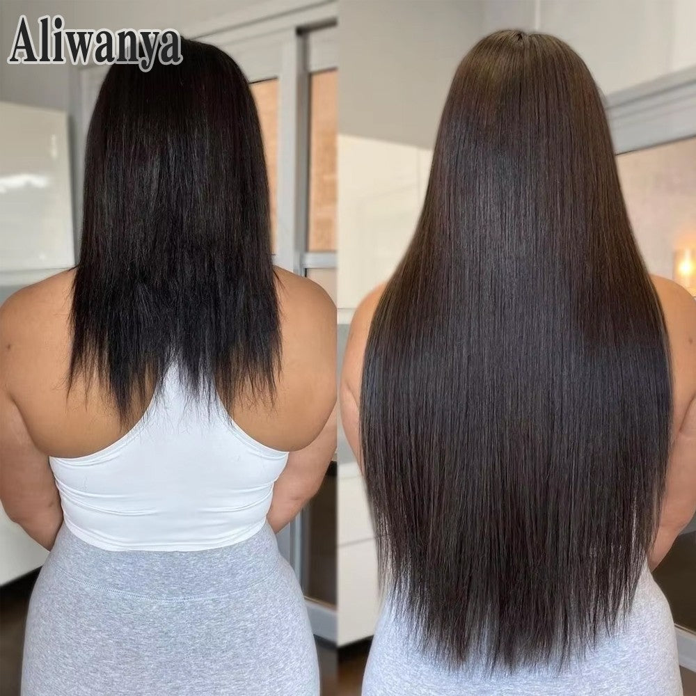 Fita Adesiva Reta para Extensões de Cabelo, Extensões de Cabelo Natural, Fita Adesiva Mini, Invisível, Sem Costura, Loira, Sedosa, Natural para Mulheres