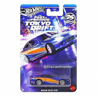 Novo Conjunto Hot Wheels Velozes e Furiosos Tokyo Drift HNR88 Série 25º Aniversário Nissan Chevrolet Coleção de Carros Die-Cast 1/64