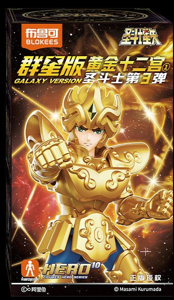 Blokees Gold Saint Action Figure Versão Galáxia 02 Libra Dohko Sagitário Saint Seiya Brinquedos de Montar Presente de Aniversário Infantil