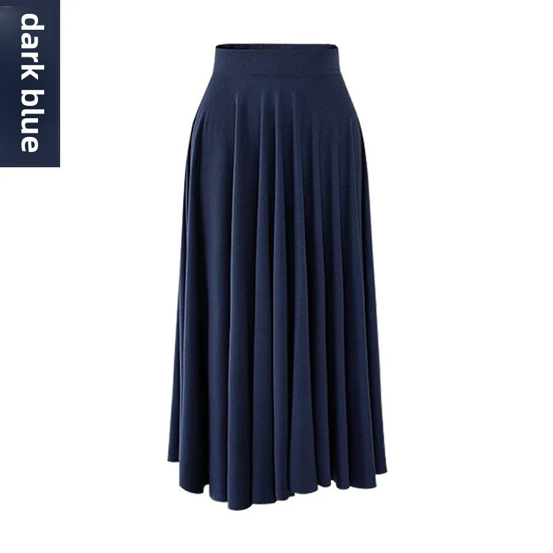 Plus Size High-waisted Skirt Loose-fit Wide-leg Umbrella Skirt Pleats Women's Fashion Clothing Long 80cm