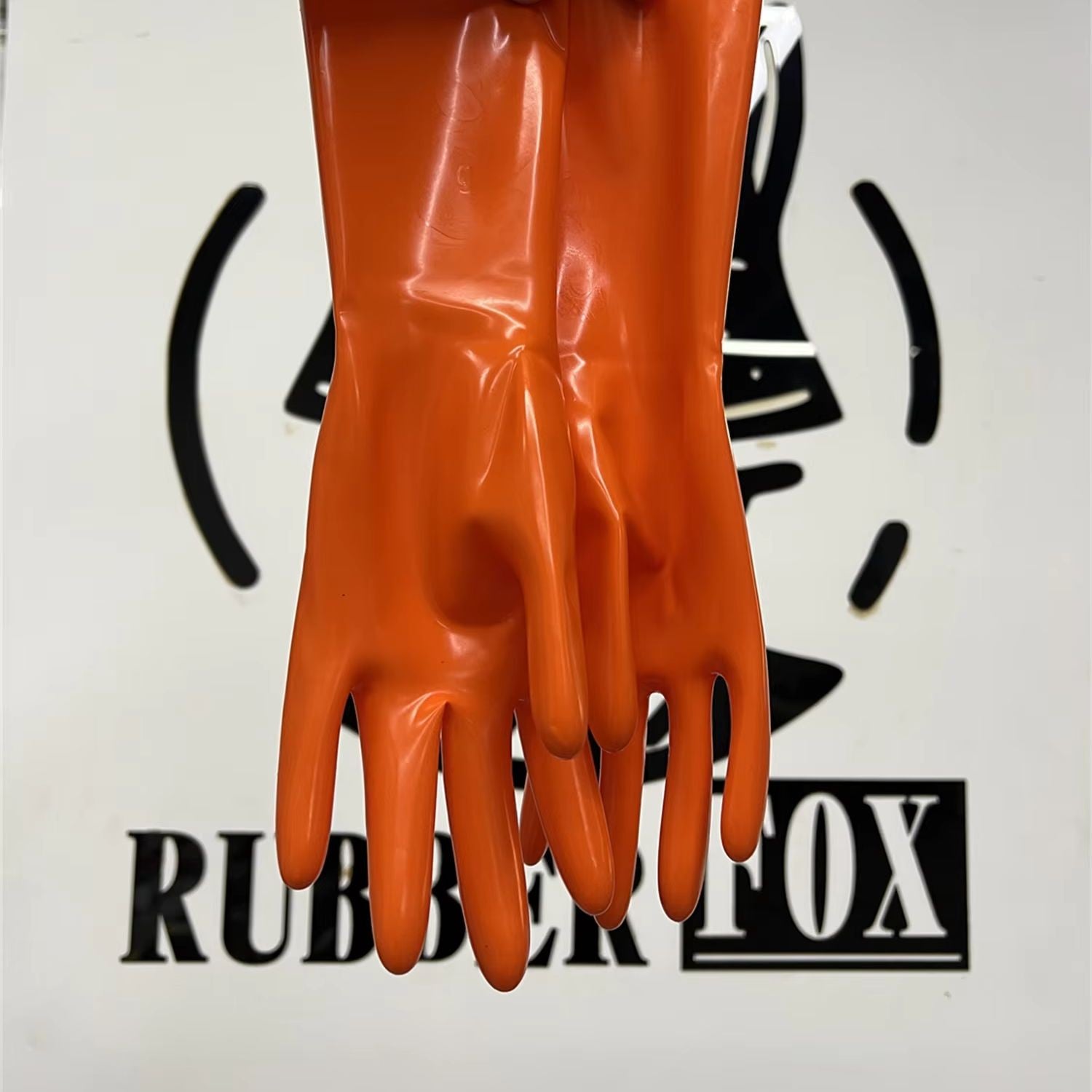 Transparent Lilac Rubber Short Gloves Elastic Snug Fit