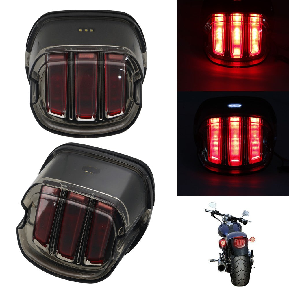 Luz de freio traseira LED para motocicleta DOT, pisca-pisca para Harley Sportster Dyna Fatboy Softail Touring Road Glide Road King
