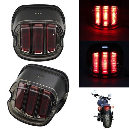 Luz de freio traseira LED para motocicleta DOT, pisca-pisca para Harley Sportster Dyna Fatboy Softail Touring Road Glide Road King