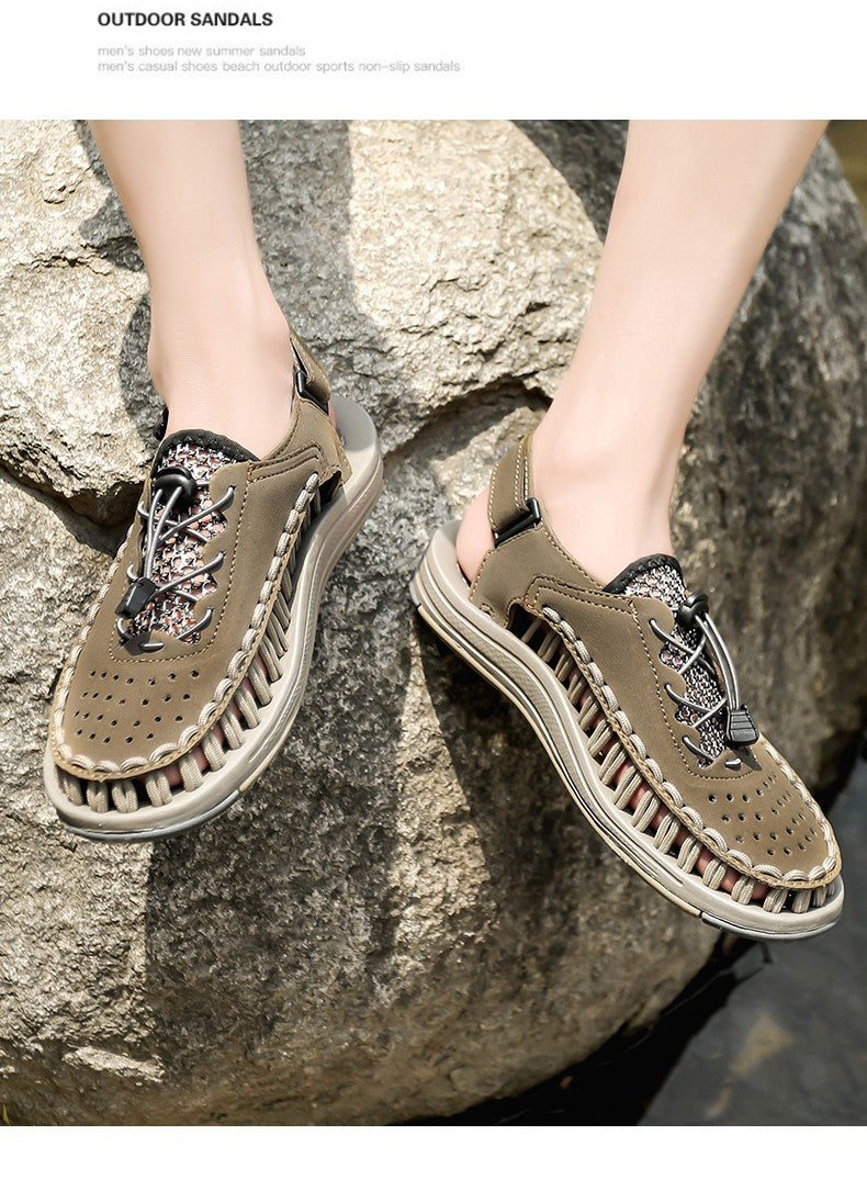 Summer New Sandals Fashion Handmade Weaving Casual Men Sandals Brand Designer Outdoor Walking Men's Shoes Summer Beach Shoes