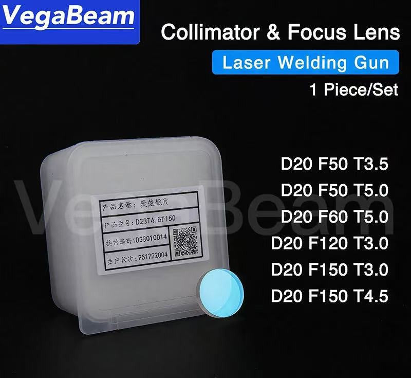 Lente de Foco para Solda a Laser D20 F150 F200 F400 F600 F800 T3.0 T3.5 T4.5 Lente Colimadora D16 F50 F60 T3.5 T5.0 para SUP WXS QILIN