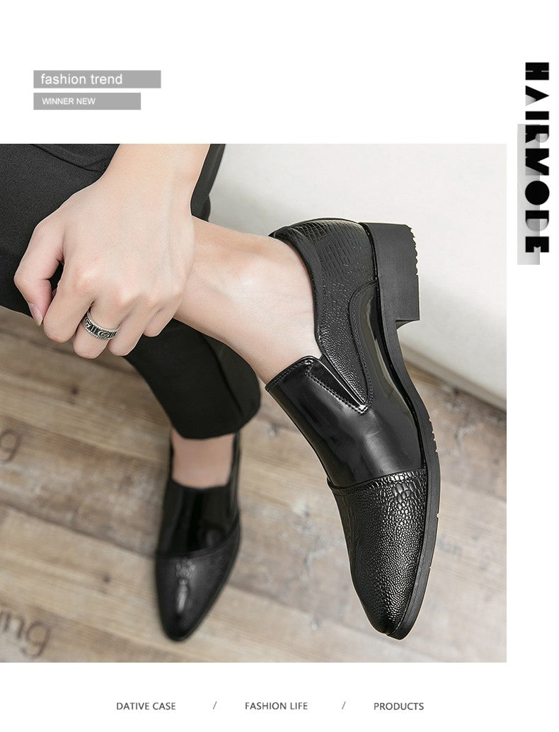 Luxury Crocodile Pattern Men Business Loafers Big Size Fashion Leather Comfortable Designer Wedding Social Formal Platform Shoes