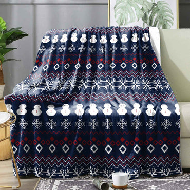 Christmas Plaid Winter Blanket Bedspreads Cover Warm Soft Flannel Throw Blanket for Sofa Decorative Home Bedding Holiday Gifts