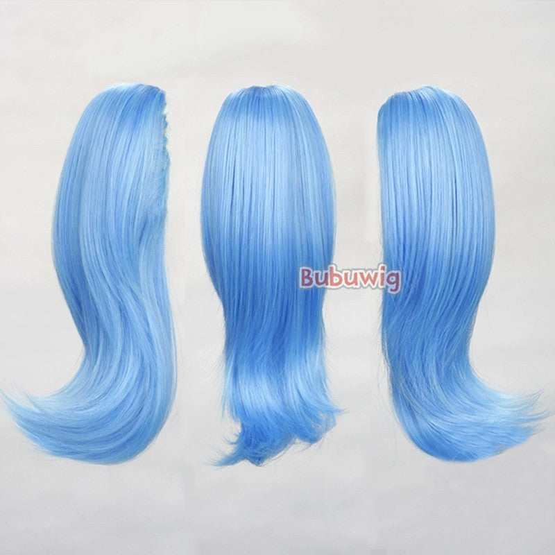 Bubuwig Cabelo Sintético 22 Cores 30cm Curto Liso Rabo de Cavalo Único Moda Anime Preto Vermelho Azul Perucas Cosplay Resistente ao Calor