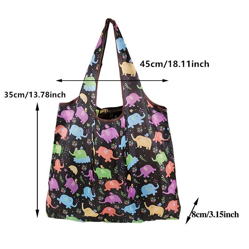 Reusable Shopping Bags Women Foldable Tote Bag Portable Cloth Eco Grocery Bag Folding Large Capacity Fruit Vegetable Handbags