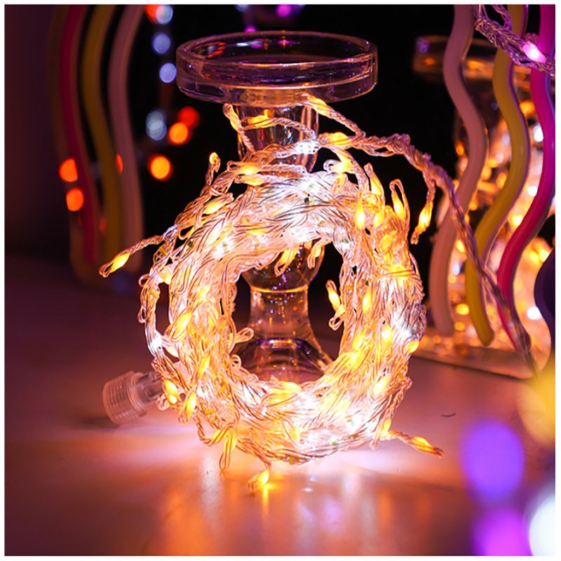 2.5M 232LED Fairy Lights String with Flat Cables Flowing Strobe Copper Wire Lights Festival Outdoor Waterproof Decorative Lights