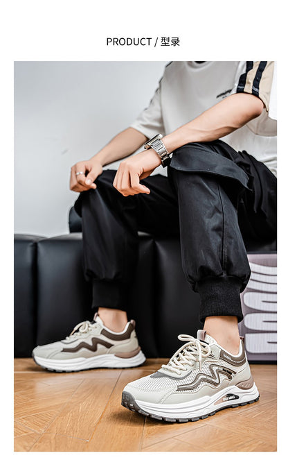 Men's Breathable Running Shoes Anti-skid Athletic Sneakers 2025 Casual Shoes Walking Shoes Lightweight Trendy Casual Sports Shoe