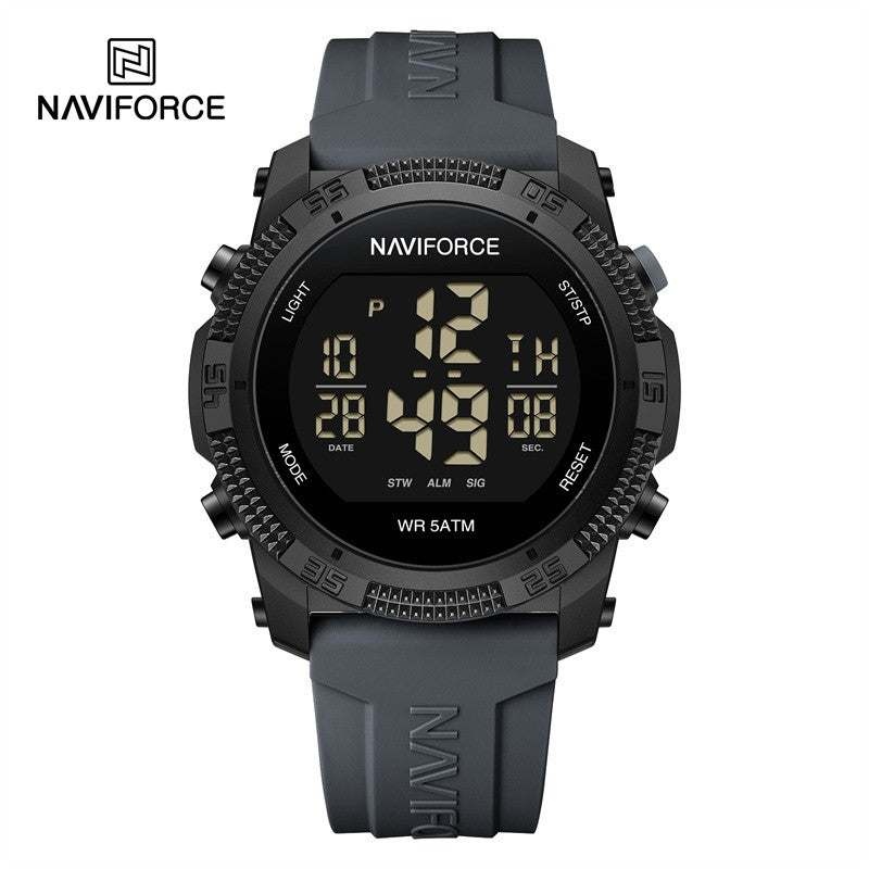 NAVIFORCE Brand Original Men Fashion Watch Water Resistant Personality Wristwatches Luxury Silicone Strap Electronic Clock 2024