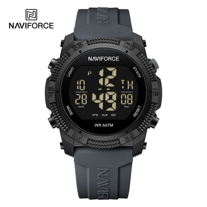 NAVIFORCE Brand Original Men Fashion Watch Water Resistant Personality Wristwatches Luxury Silicone Strap Electronic Clock 2024
