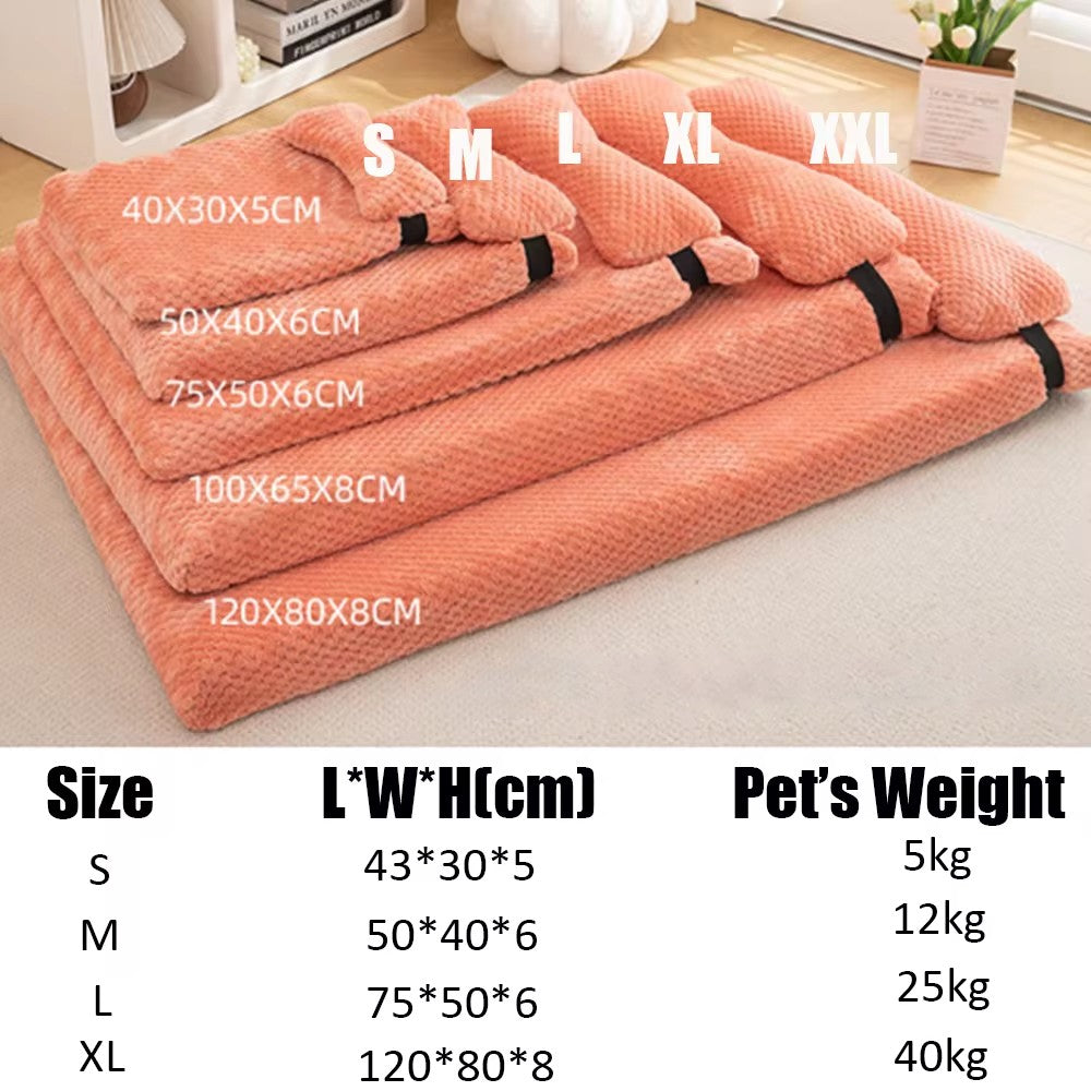 Cama Quente Calmante para Cães com Almofada, Tapete Felpudo e Fofo para Cães com Capa de Inverno Removível para Cães e Gatos de Porte Grande, Médio e Pequeno