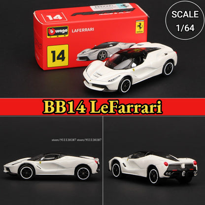 Bburago 1:64 Ferrari Modelo de Mini Carro, BB11 Enzo Réplica de Veículo de Metal F12tdf F40 458 488 GTB Miniatura de Metal Decoração de Casa Brinquedo de Menino