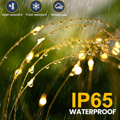 420LED Solar Firework Ground Socket Lights Waterproof Garden Decor Dandelion Fairy Lights for Outdoor Yard Pathway Lawn Patio